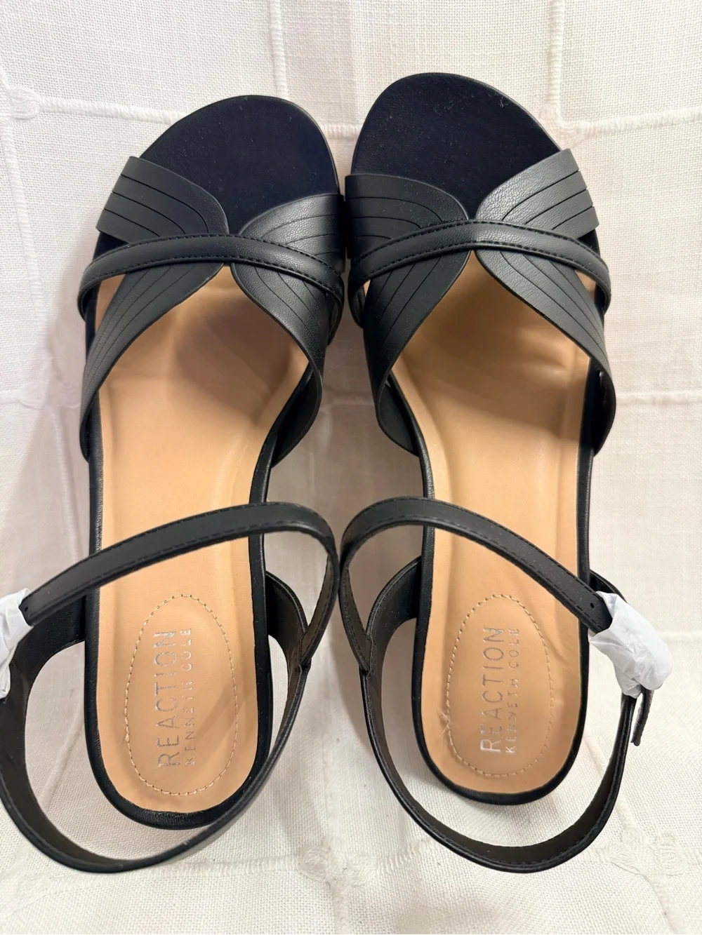 Kenneth Cole Reaction Comi Black Espadrille Wedge Sandals Size 11M NEW